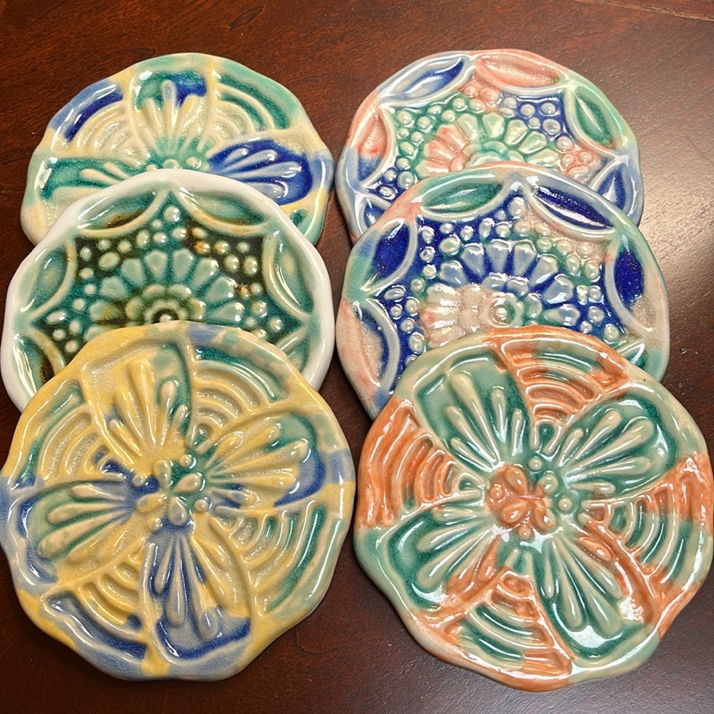 Anthropologie Coasters - set of 6 - new